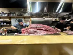 A South Brooklyn sushi spot is selling out every Monday. It’s the tuna carving.