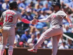 Rafael Devers letting his bat do the talking after first-base controversy